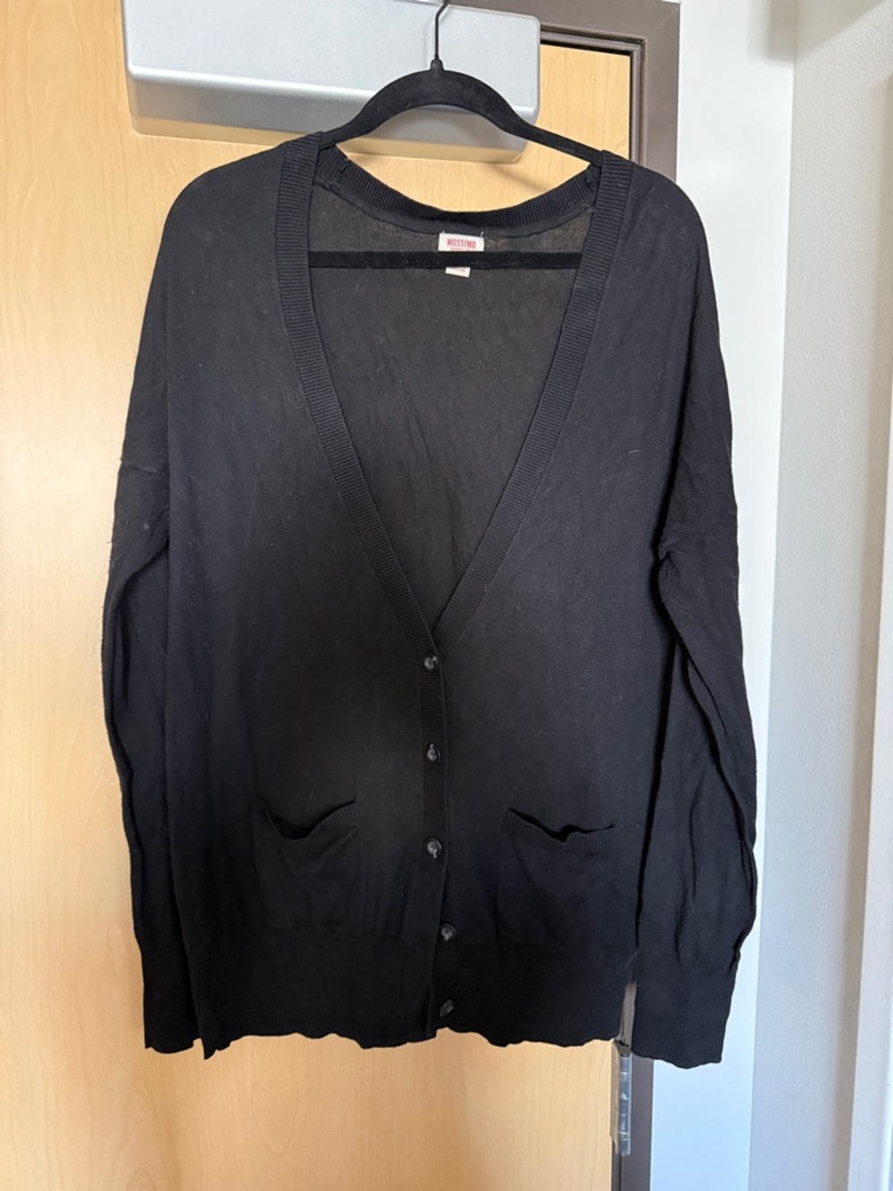 Mossimo Supply Co. Black V-Neck Button Cardigan